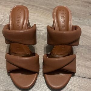 Gianni Bini Tan Twist Heeled Sandals